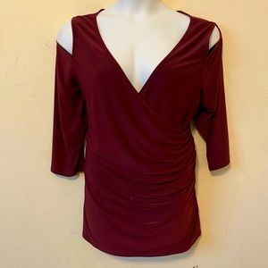 TORRID Sexy cold shoulder ruched blouse